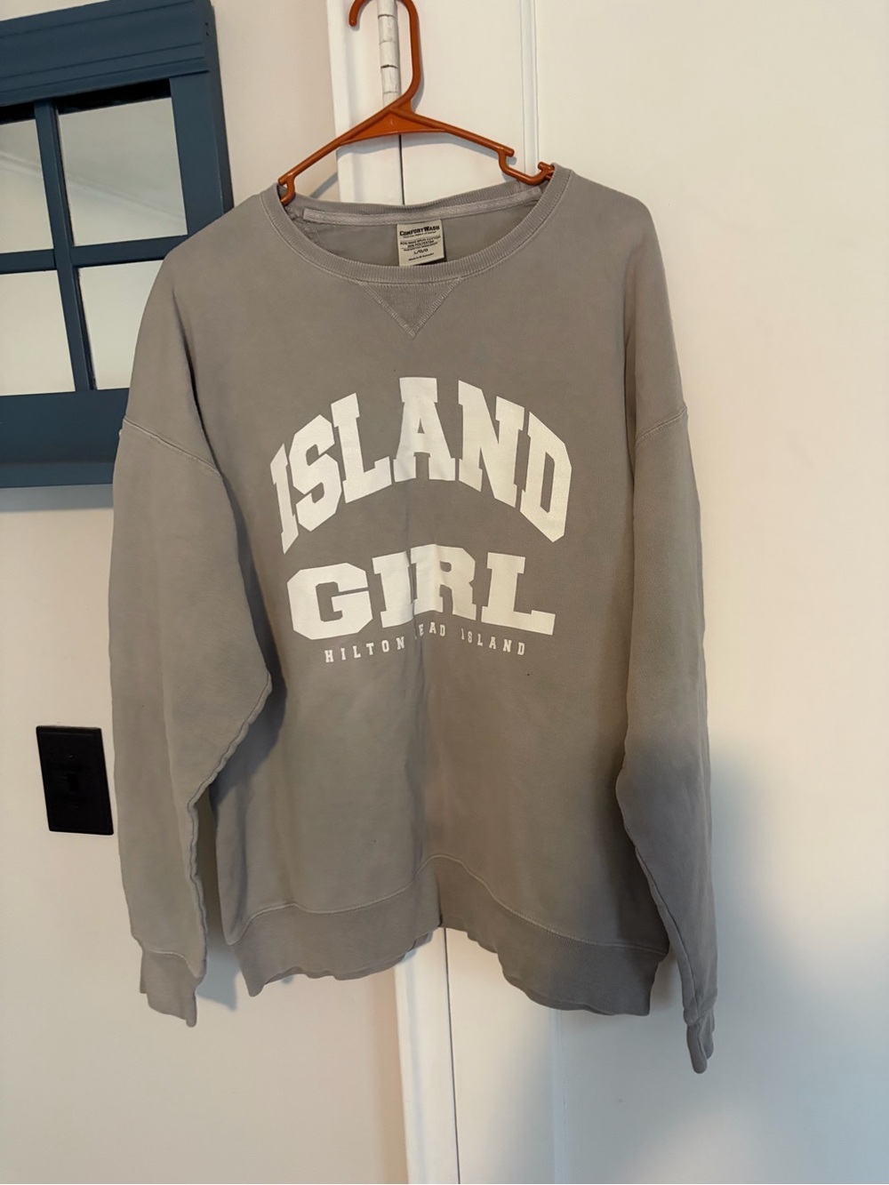 Island Girl Hilton Head Gray Pullover Sweatshirt